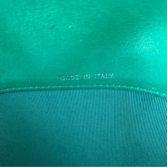 Chanel Green Perforated Quilted Wallet - Picture 8 of 12